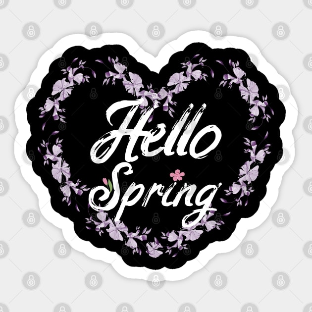 Hello Spring Sticker by Db Printed